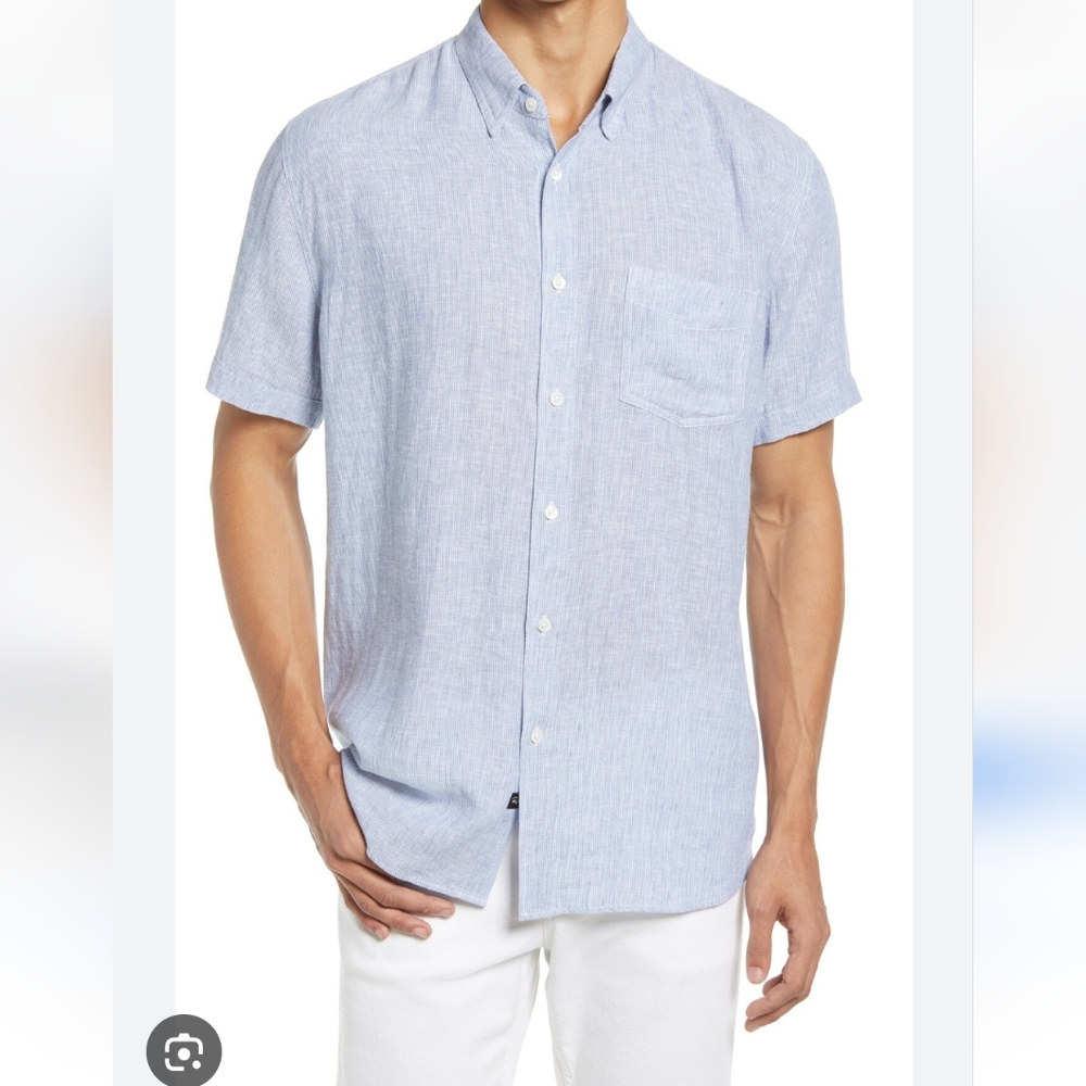 Rails Light Blue Casual Button Down Shirt